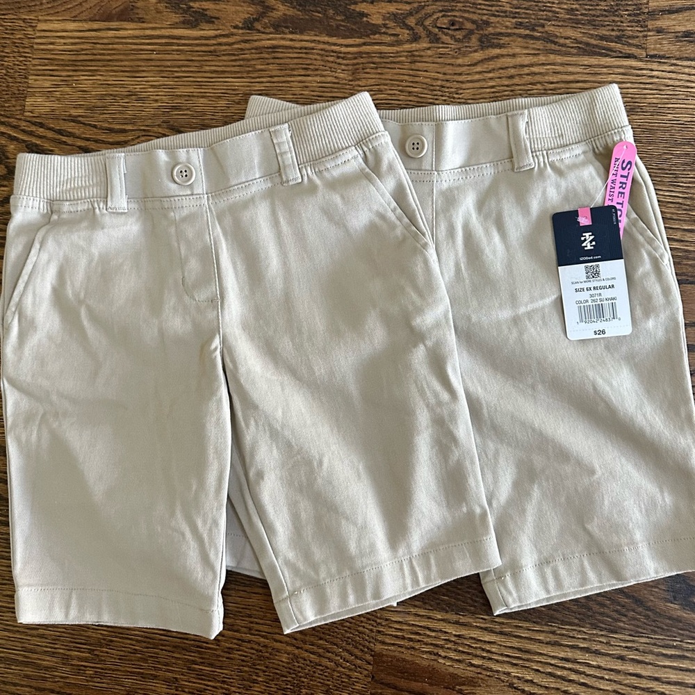 Izod Kids Tan Shorts School Uniform Approved.
